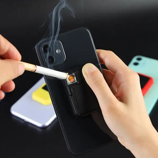 2-in-1 USB Lighter and Phone Holder: Multi-Functional Waterproof and Windproof Lighter Dual-Purpose Lighter and Phone Stand