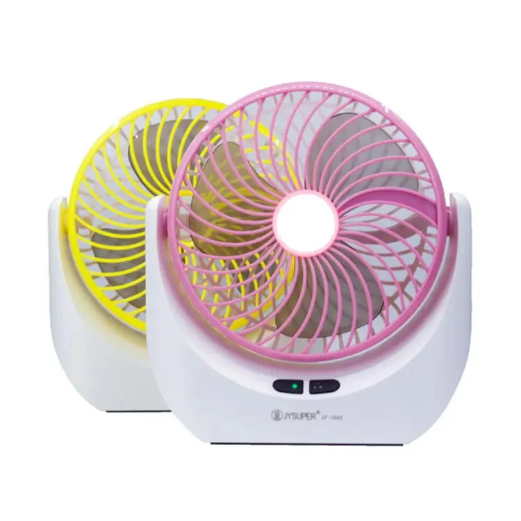Lithium rechargeable mini table air cooling fan with LED light JY - 1880