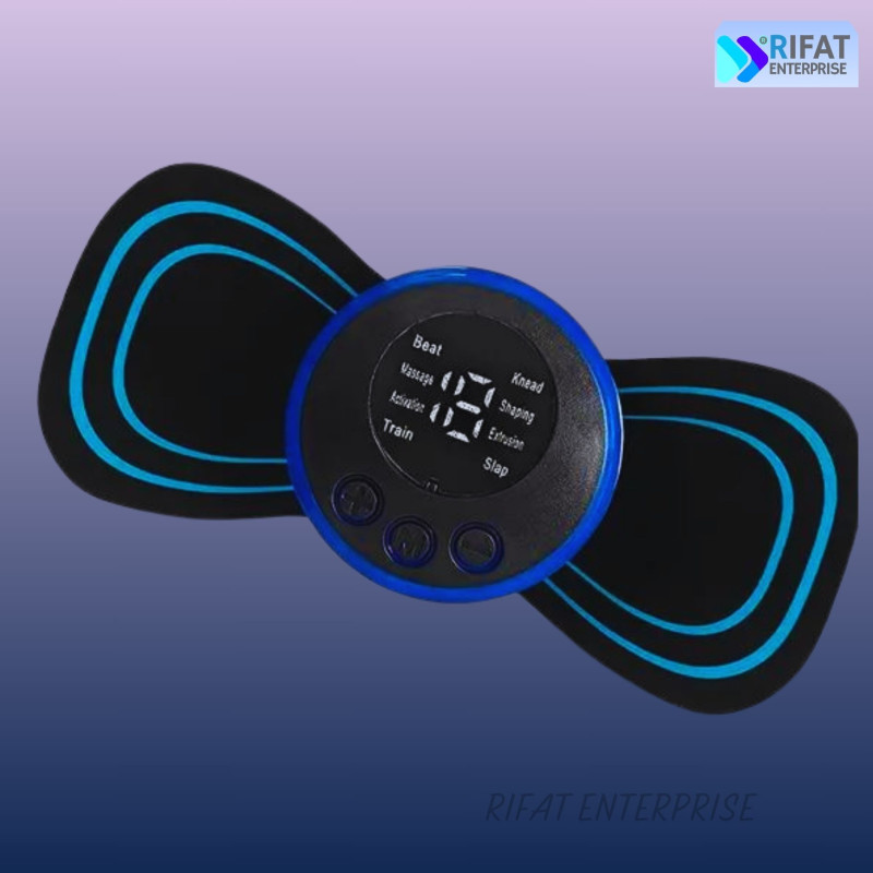 RIFAT EMS Mini Neck Pulse Massager for Instant Relief and Relaxation (Buy Machine + Pad / only Pad)