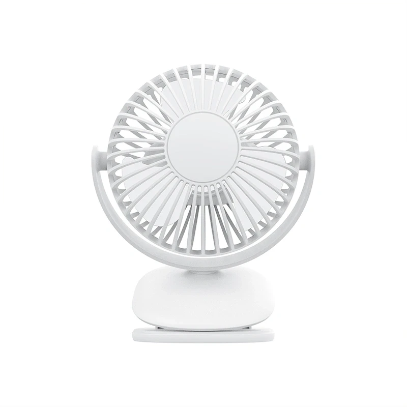 NEW!! Mini Clip Fan 360 Degree Rotation Rechargeable Fan (WiWu FS03)- White Color