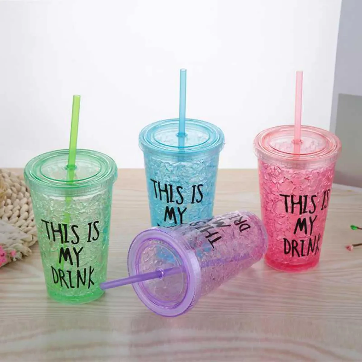 This Is My Drink Sipper With Straw – Water Bottle – Purple Color