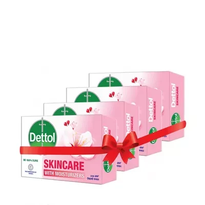 Dettol Bathing Soap Bar Skincare 125 gm (Combo Pack) 4 pcs