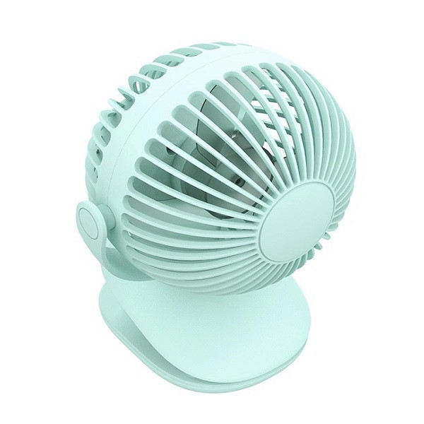 Mini Clip Fan 360 Degree Rotation Rechargeable Fan (WiWu FS03)- Light Green Color