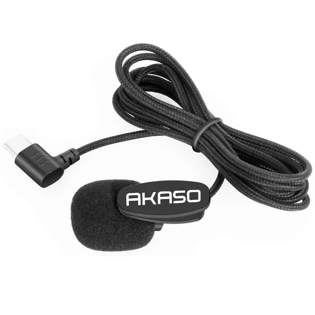 AKASO External Microphone EK7000/ EK7000 Pro/Brave 4//Brave 7 LE/Brave 4 Pro/ V50X/ V50 Elite Action Camera