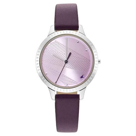 Fastrack 6267SL01 Stunners 3.0 Purple Dial Leather Strap Women’s Watch