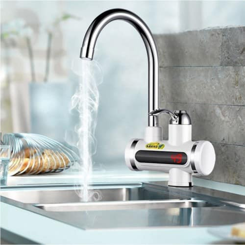 Instant Thankless Digital Electric Hot Water Tap for any Wall Mount including LED display
