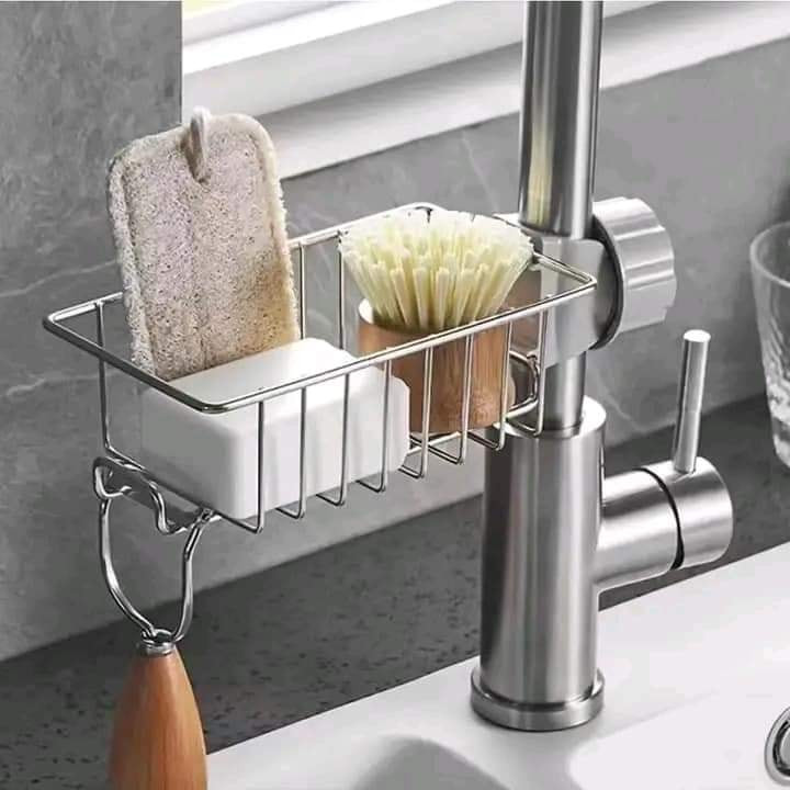 Stainless Steel Faucet Rack Kitchen Sink Organizer Holder-1Pcs