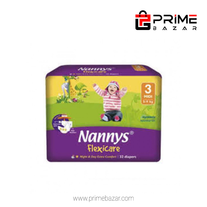 Nannys Baby Diaper 3 Midi Belt 5-9 kg 32 pcs (Made in Cyprus)