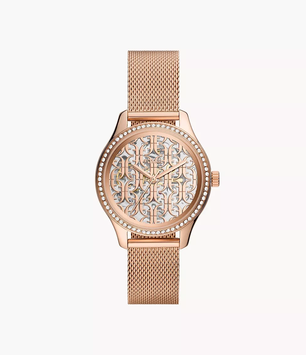 Fossil BQ3713 Rye Automatic Rose Gold Women’s Watch
