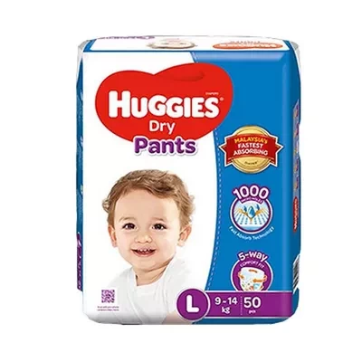 Huggies Dry Pants Baby Diaper Pant L (9-14 kg)