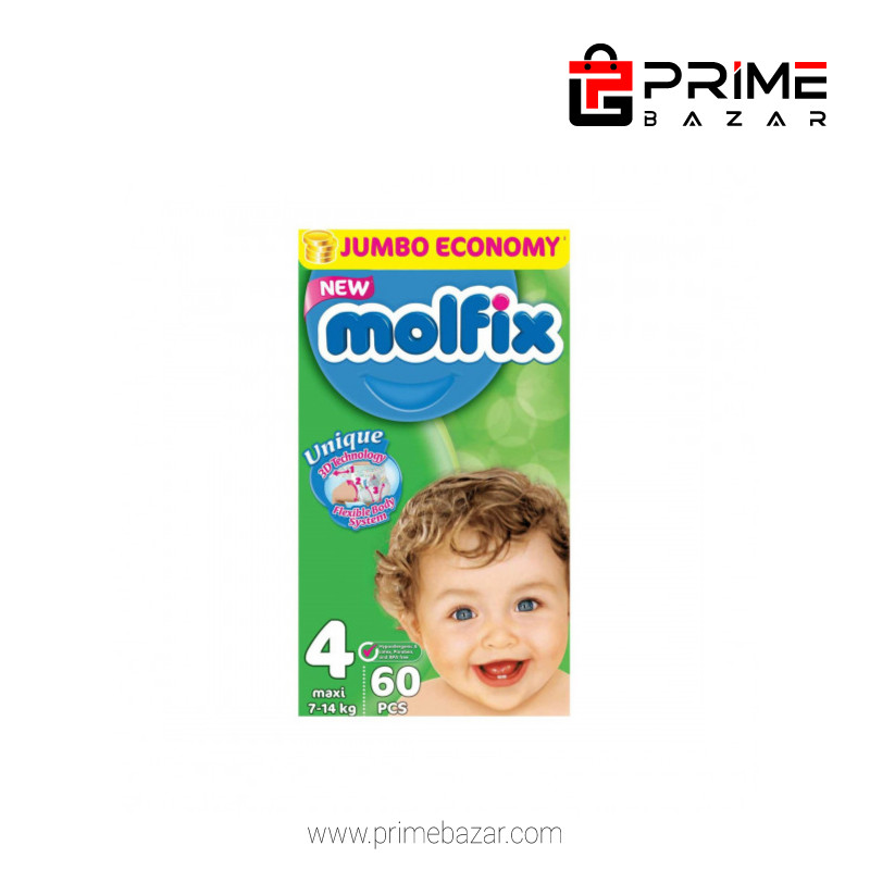 Molfix Jumbo Maxi Belt 7-14 Kg 60 Pcs (Made in Turkey)