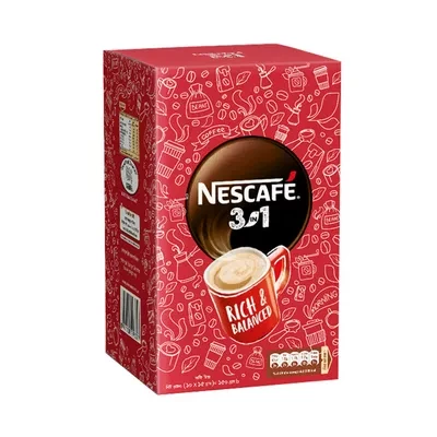 Nestlé Nescafe 3 in 1 Coffee Mix Sachet Box 15 gm (10 pcs)