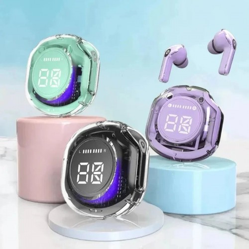 QCY Wireless Earphones Bluetooth 5.3 Transparent Display Design TWS True Wireless Earbuds