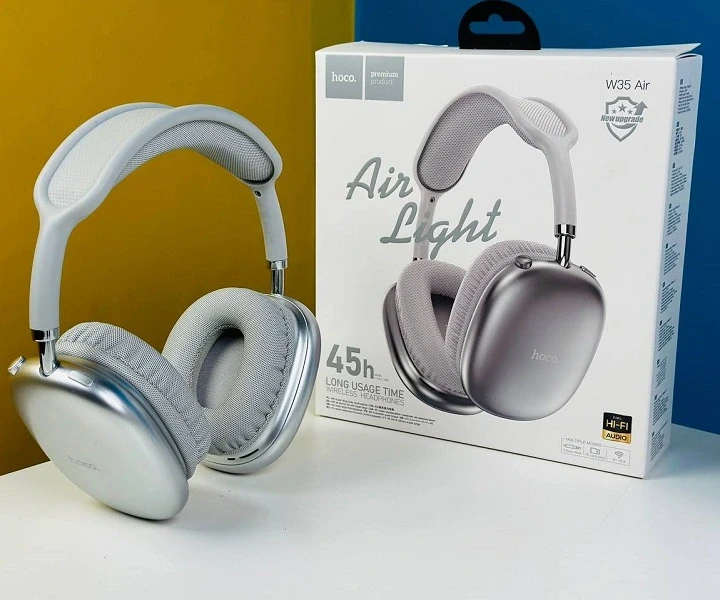 Hoco W35 Air Wireless Headphone – Silver Color