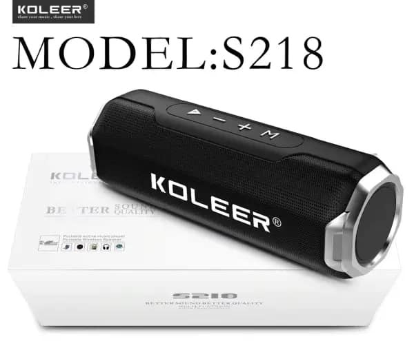 KOLEER S218 New Bluetooth Speaker 1200 mAh Battery Outdoor Portable Sound Box HD Stereo Sound Bass Subwoofer Loudspeaker