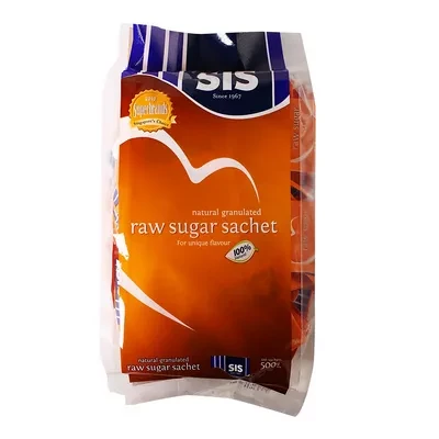 Sis Raw Sugar 100 Sachets   500 gm