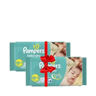 Pampers All Round Protection Baby Diapers Belt NB S (4-8 kg) Buy 1 Get 1 Free
